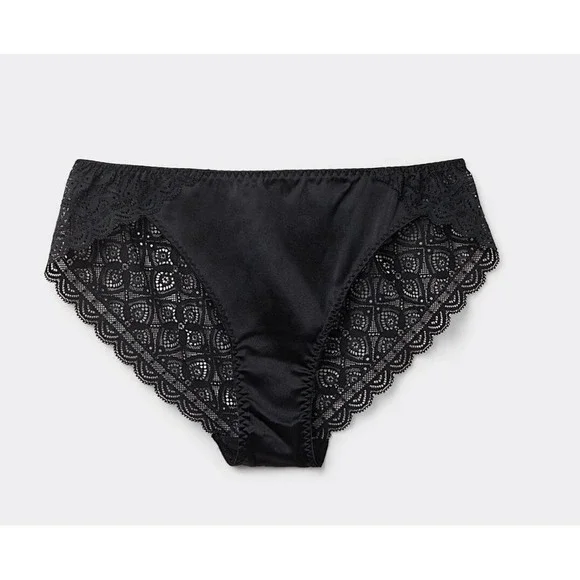 NWT Intimissimi Lace and Natural Silk Bikini Briefs Intense Blue Size US Medium - Picture 1 of 6